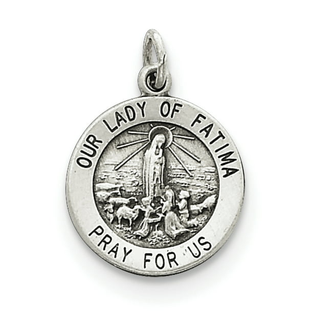 18 Chain Sterling Silver Our Lady of Fatima Pendant 